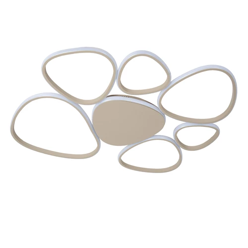 Lucide SAMLING - Flush ceiling light - LED Dim. - CCT - 1x72W 2700K/4000K - Taupe - turned off